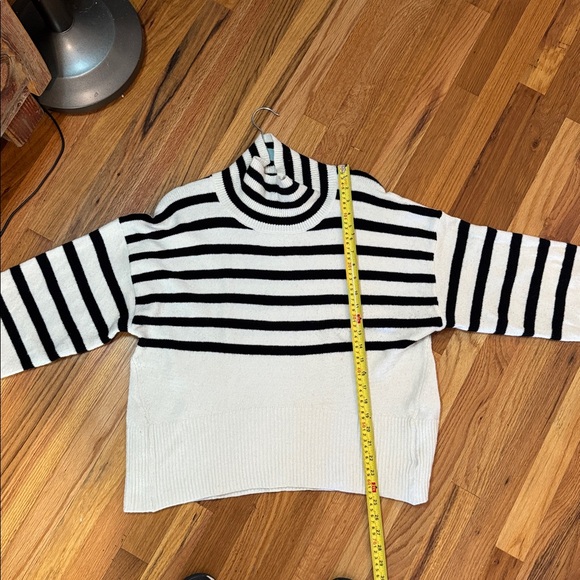 a new day Black and White Striped Cowl Neck Sweater size XL - Picture 6 of 12